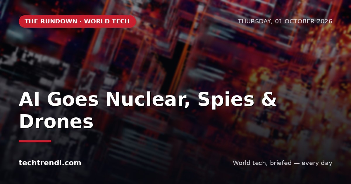 The Rundown - October 1: AI Goes Nuclear, Spies & Drones
